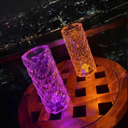 16 Colors Diamond Rose Crystal Lamp Bedside / Led Touch Lamp With Remote